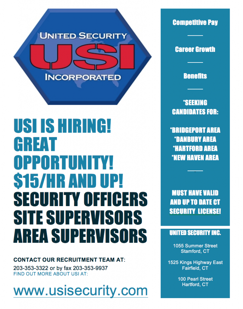 USI Is Hiring Security Officers, Site Supervisors, and Area Supervisors